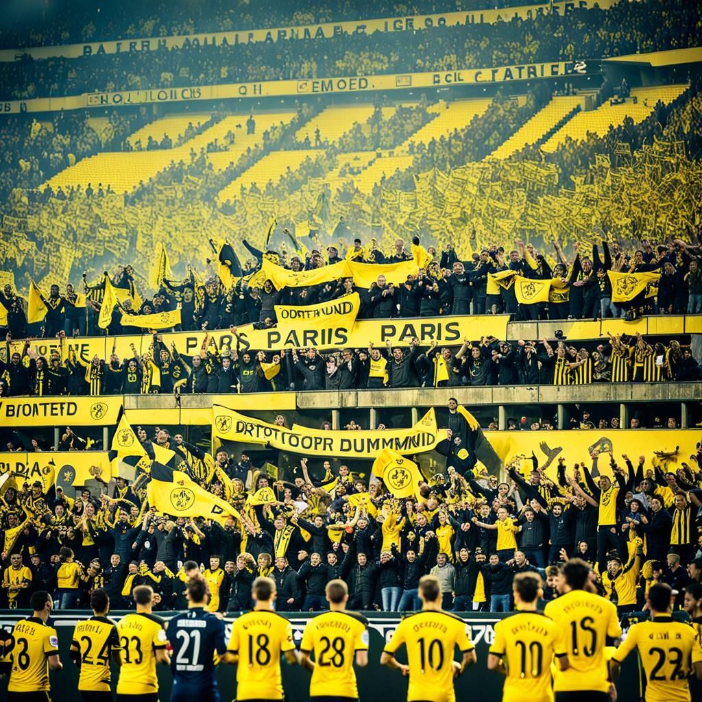 Yellow wall of supporters BvB