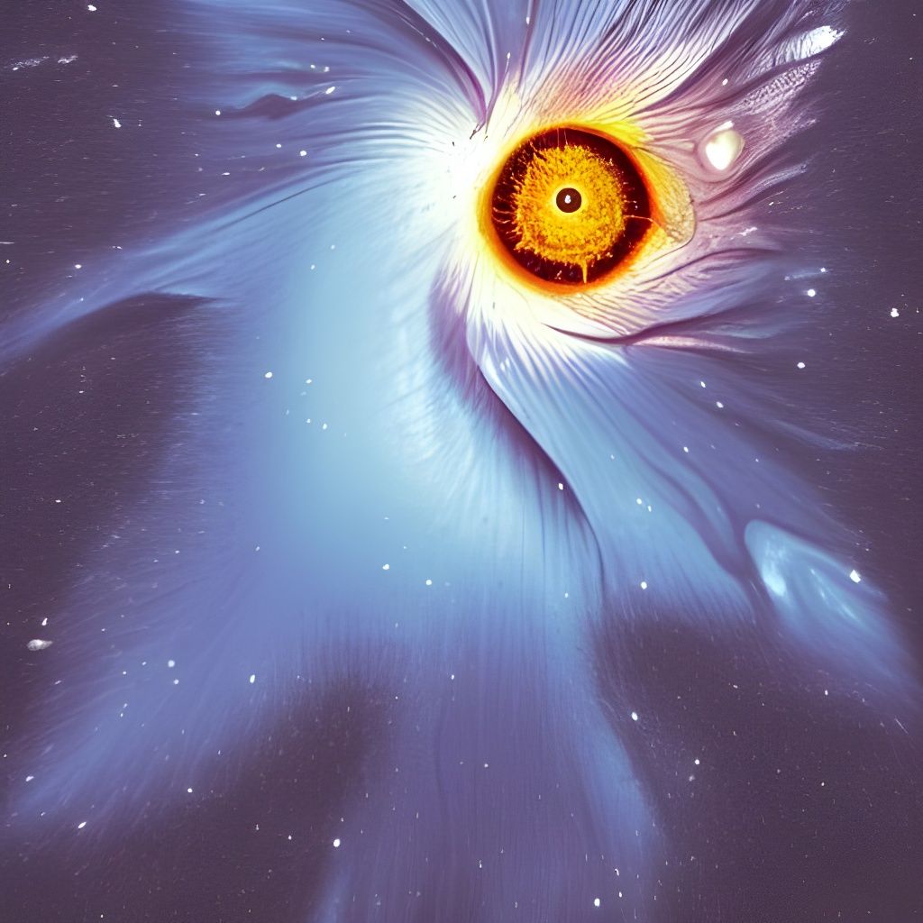 Surreal Eye of Collapsed Star Bursts Forth