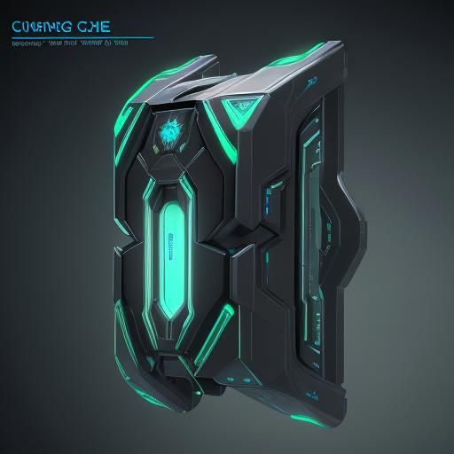 Futuristic Sci-Fi Device with Floating Display