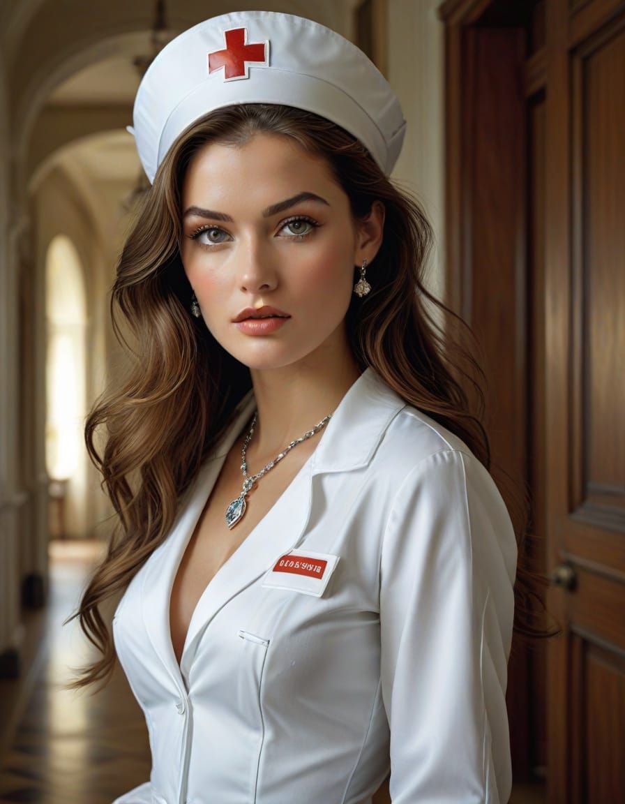 Dutch Supermodel Portrait in Elegant Mansion