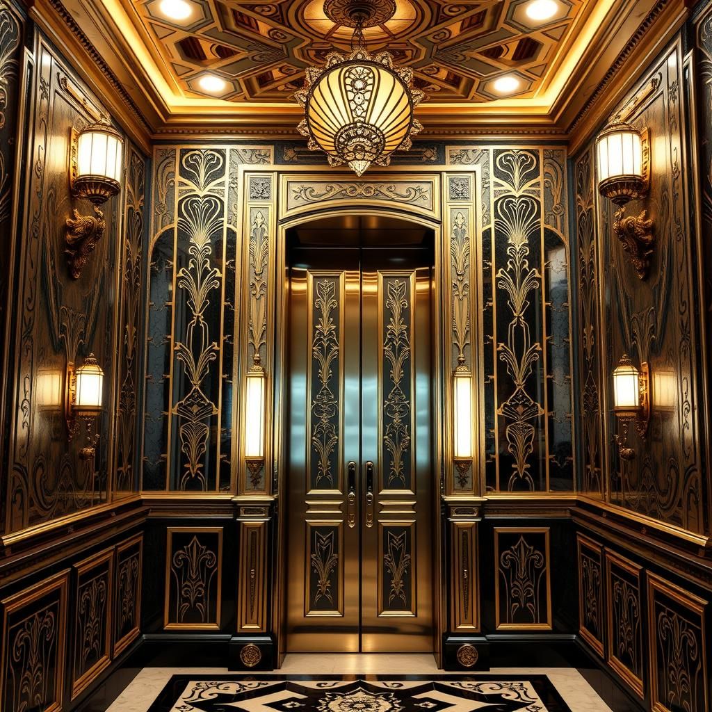 Art Deco Elevator in Hyper Detail