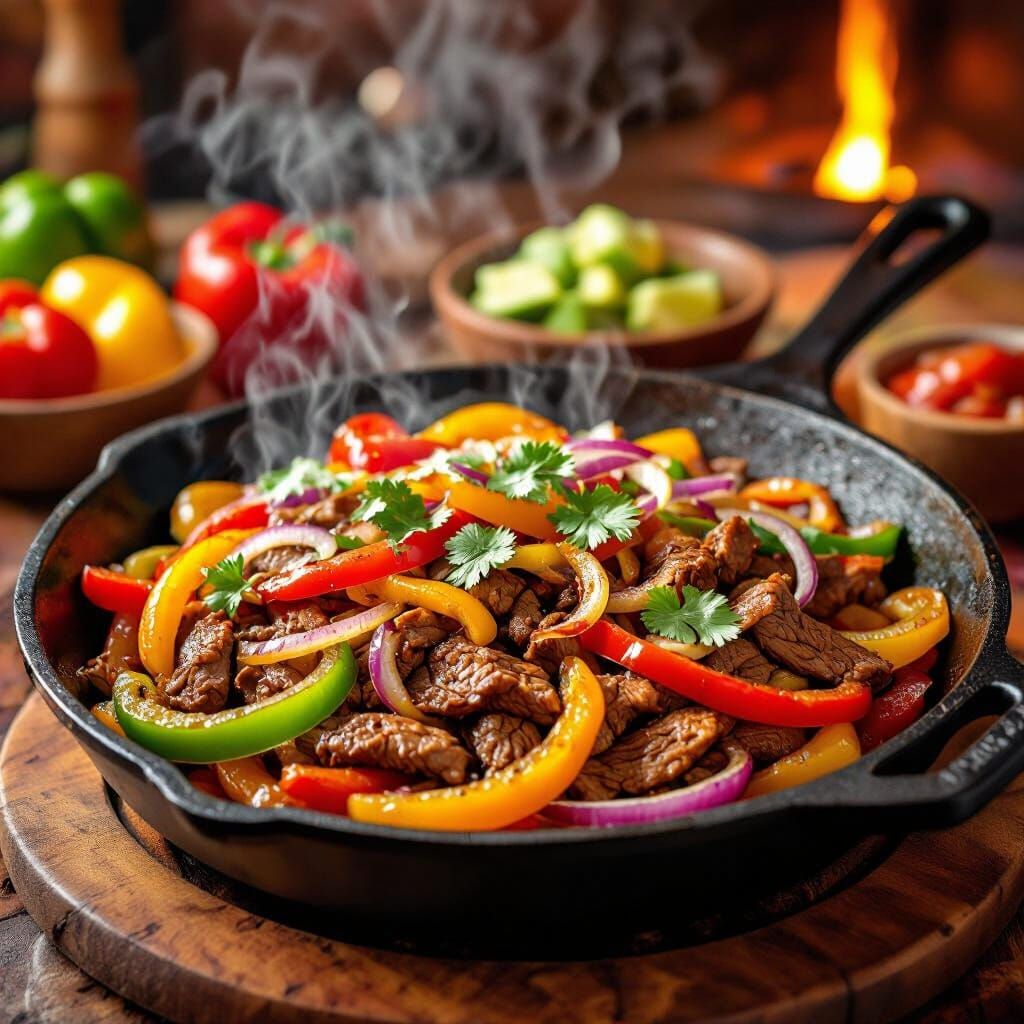 Sizzling Fajita Skillet in a Bold Style