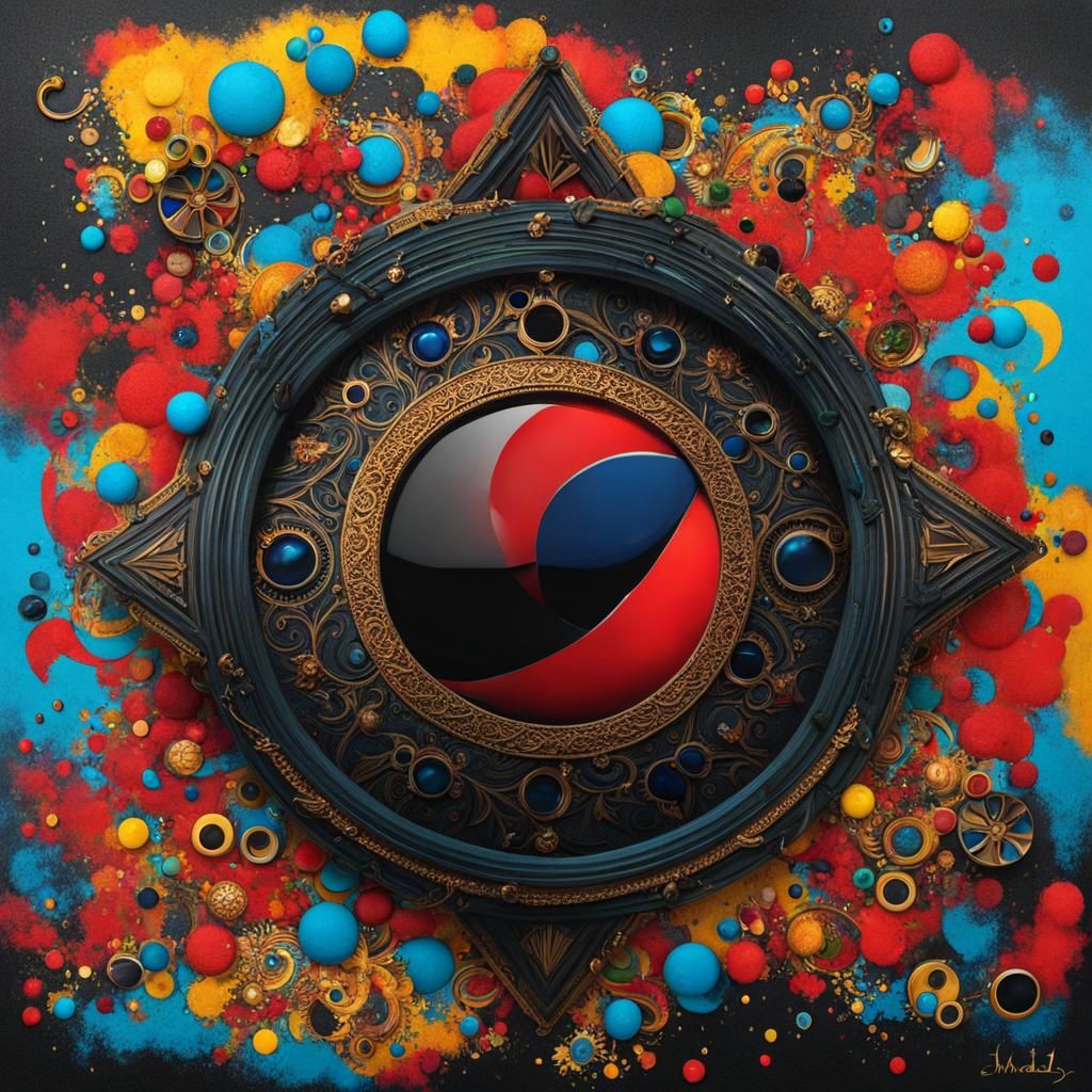 Abstract Silhouette Against Bright Background