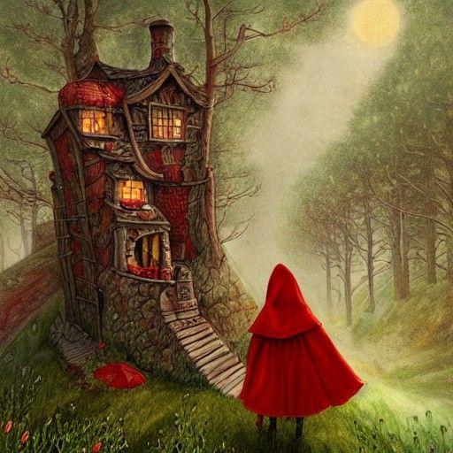 Little Red Riding Hood at Grandma's house