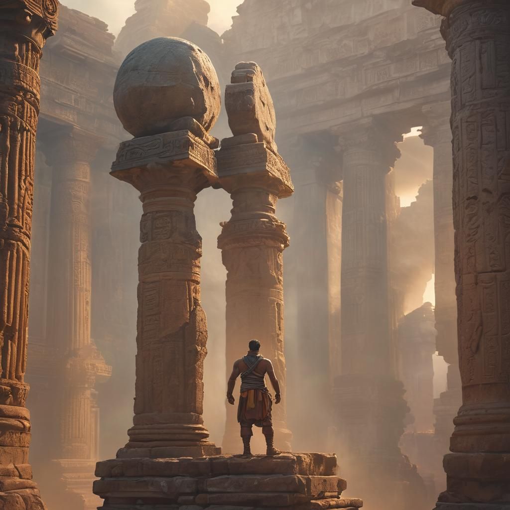 atlas holding all the weight of the world on his shoulders ,...