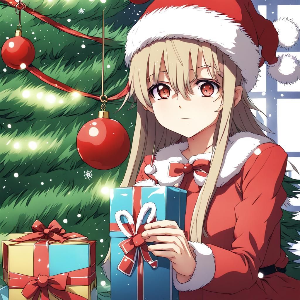 Anime Style Christmas Scene