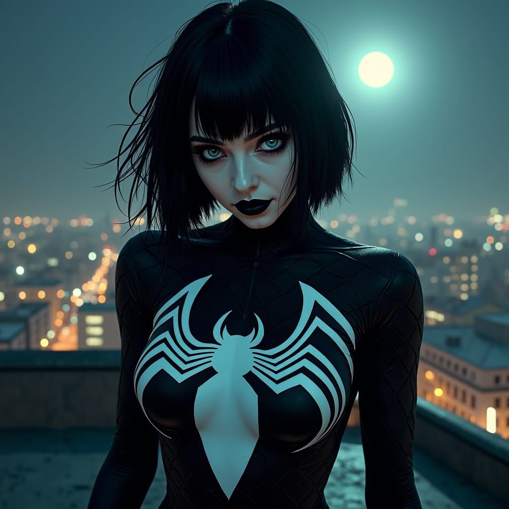 Rachel Roth as Venom in Comic Book Style