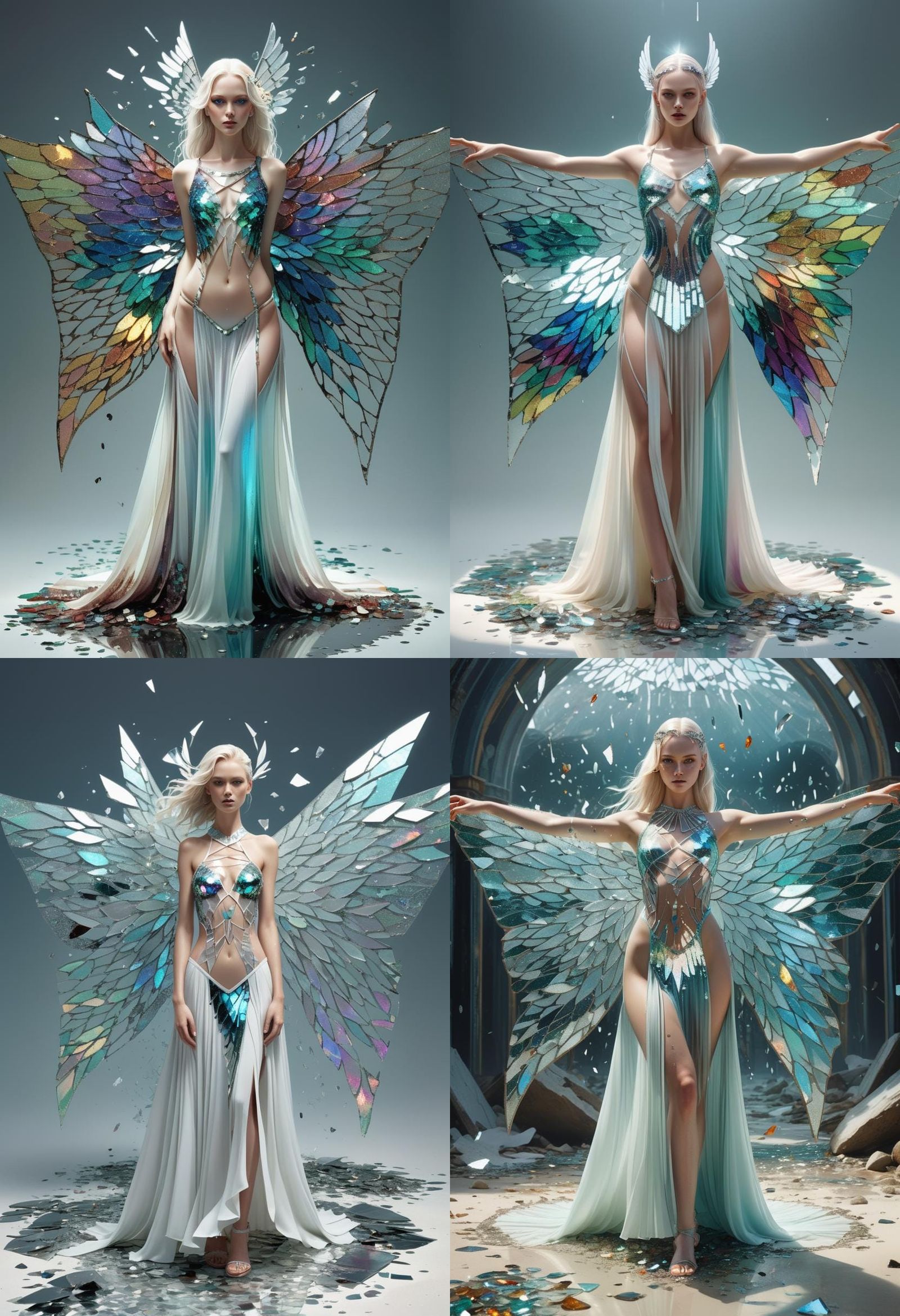 Model in Glass-Accented Swimsuit: Fantasy Concept Art