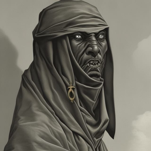 Black Earth Cultist in Photorealistic Style