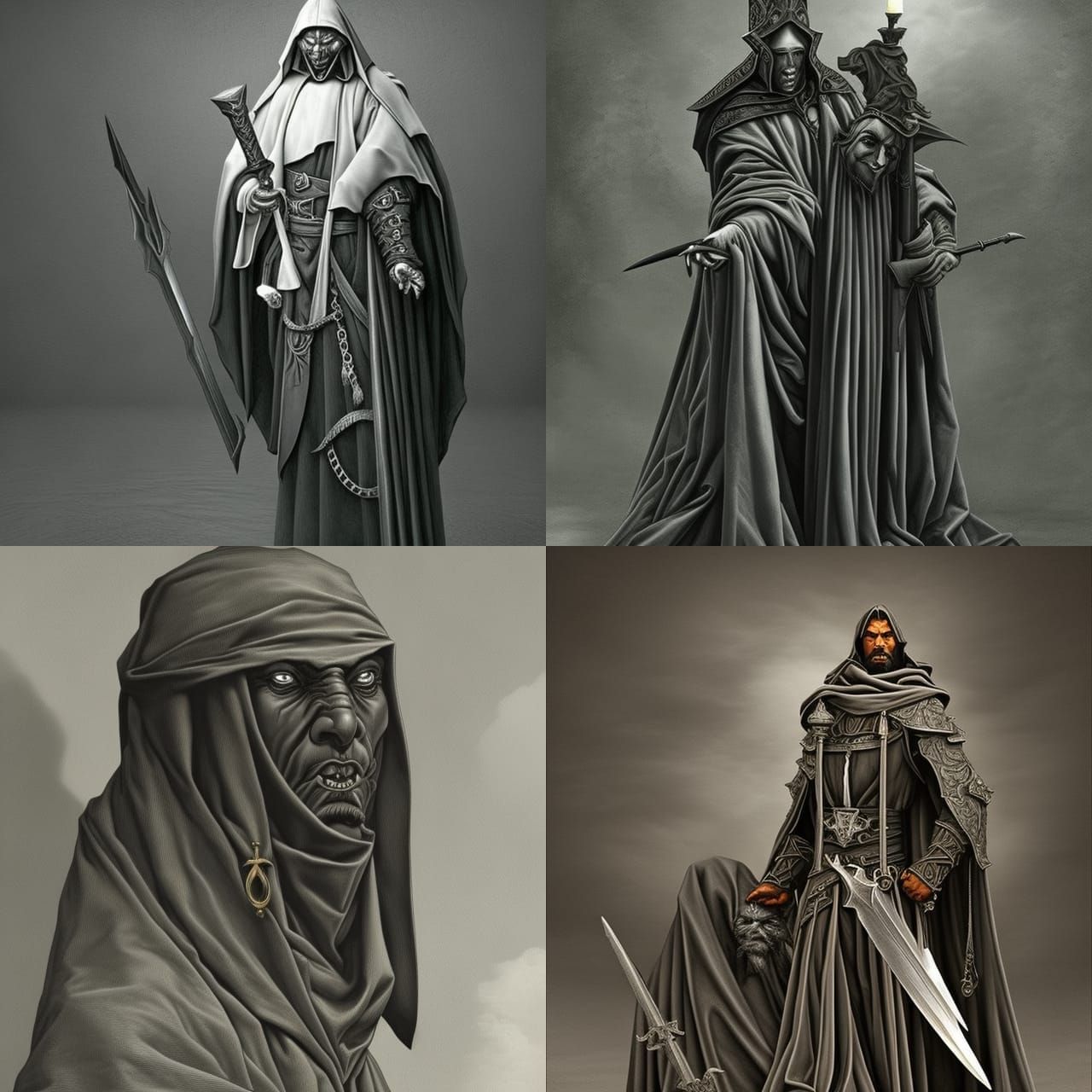 Black Earth Cultist in the Style of Engravings