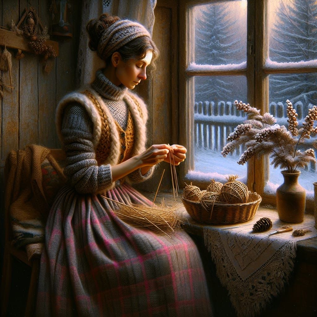 Grandmother Crafts Christmas Ornaments: 19th-Century Oil Pai...