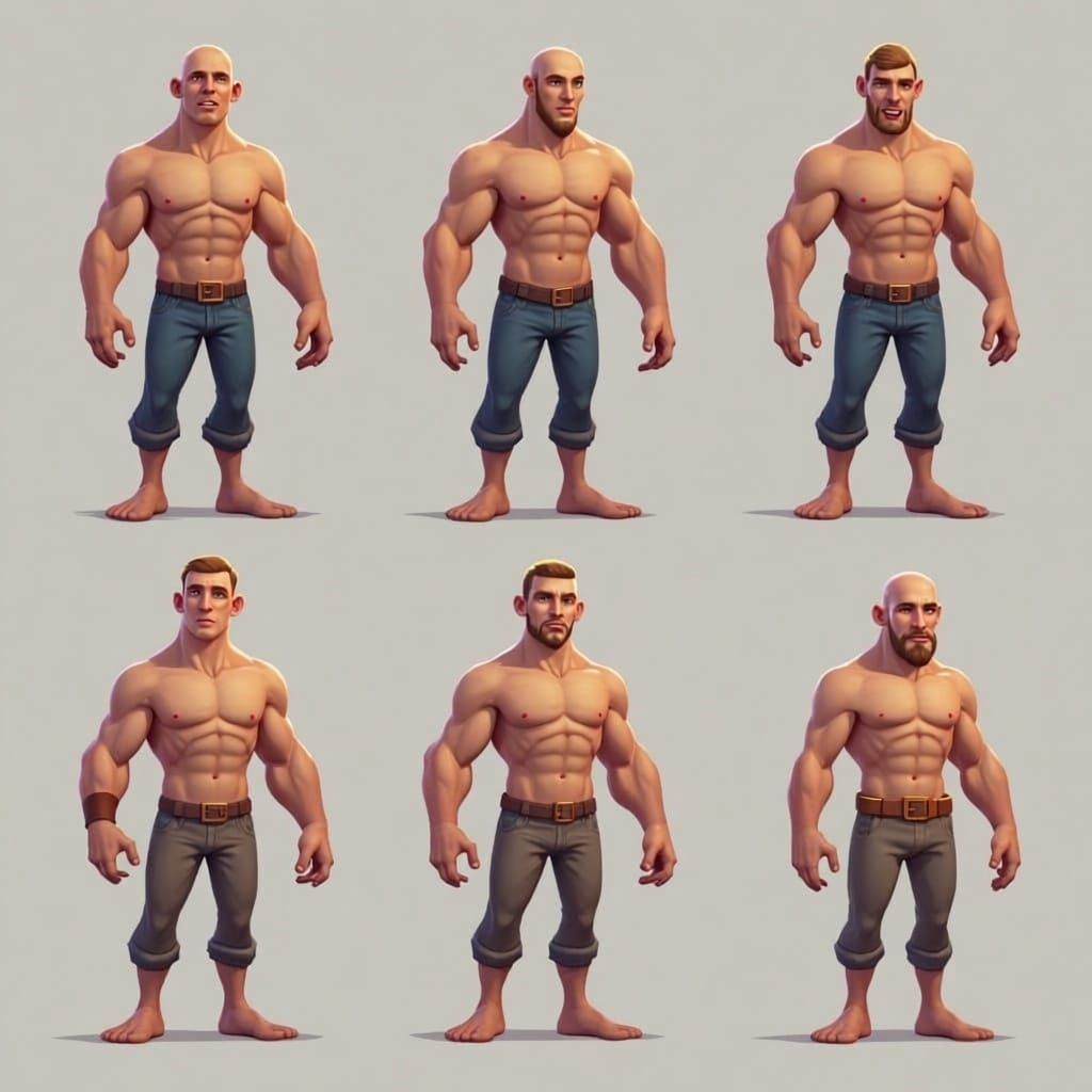 Fantasy RPG Character Bases in Torchlight Style