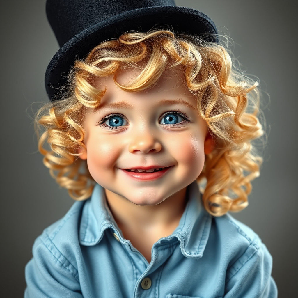 Photorealistic Portrait of Boy as Disney's Marie