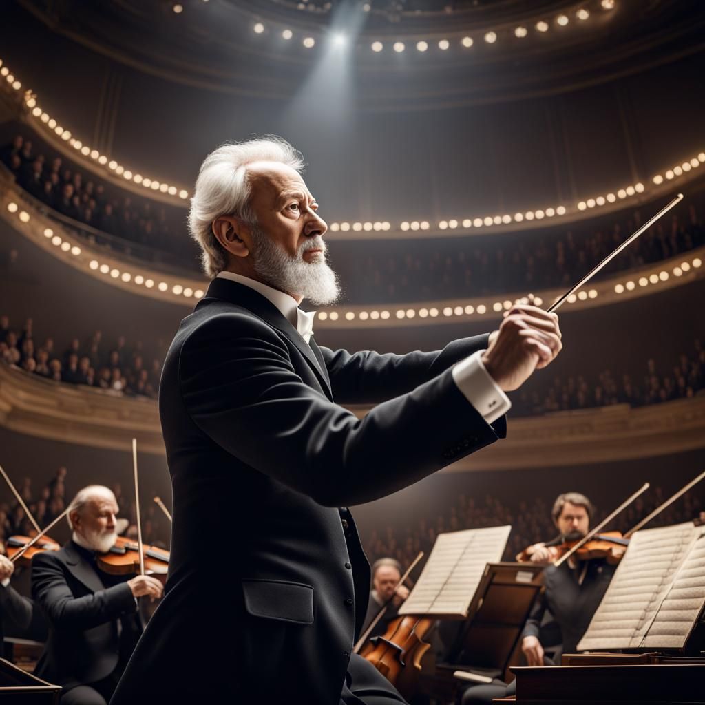 Tchaikovsky Conducting Orchestra in Realistic 4K