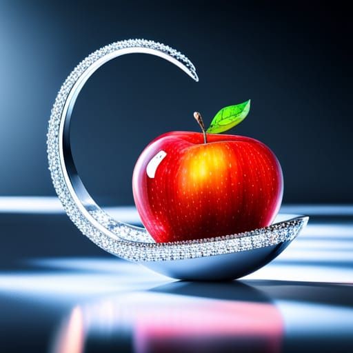 Apple Logo Candles in Crystal with Cloud Hurricane