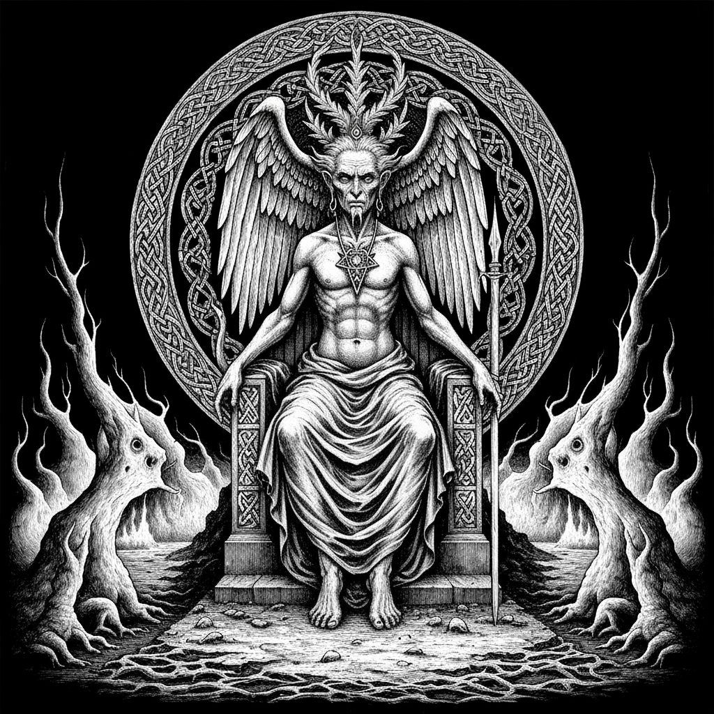 Baphomet in Hell: Celtic Patterns & Black Metal Style