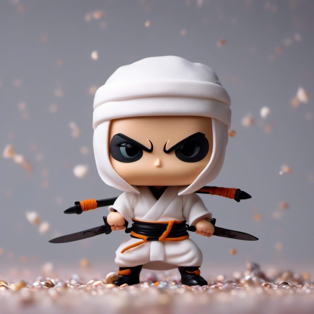 Funko Pop Ninja Doll Throwing Shuriken in 4K