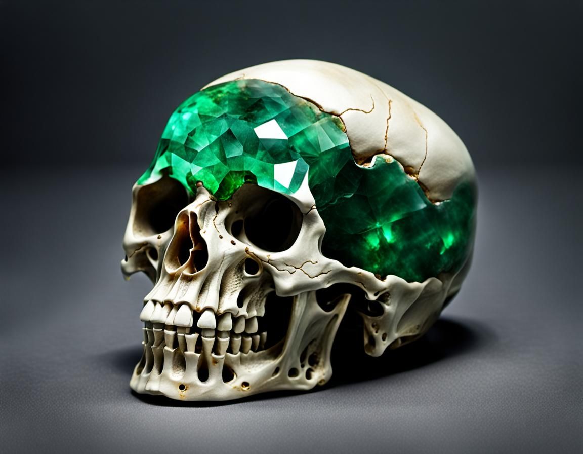 Skull with Emerald Eye Socket