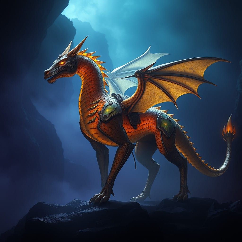 Ethereal Dark Fantasy Steed in Mystical Realm