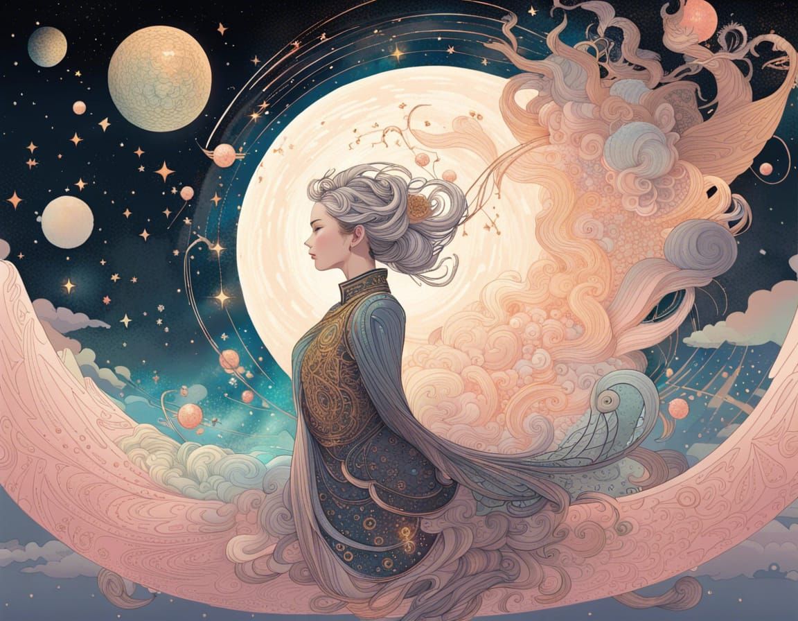 Sailor Moon in Space: Fantasy Digital Art