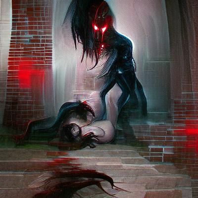 Sinister Scene in Digital Painting Style