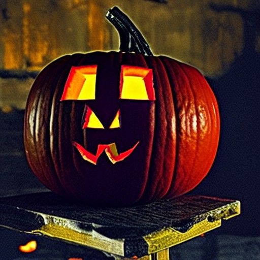 Spooky Jack-o'-Lantern with Blood