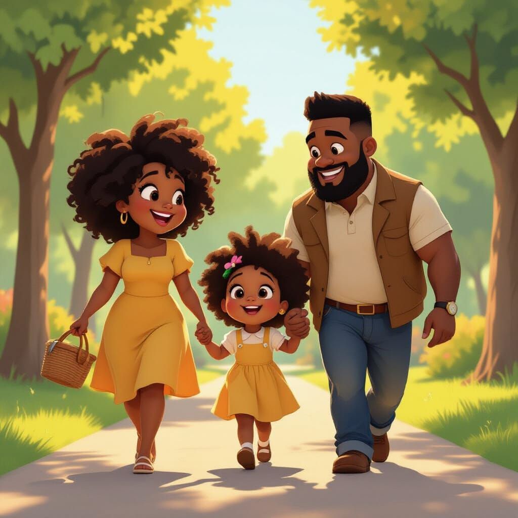 Joyful Morning Walk: Animation Inspired by Pixar