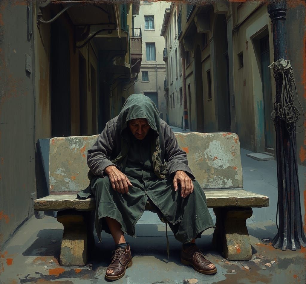 Bleak Urban Landscape in Distressed Colors