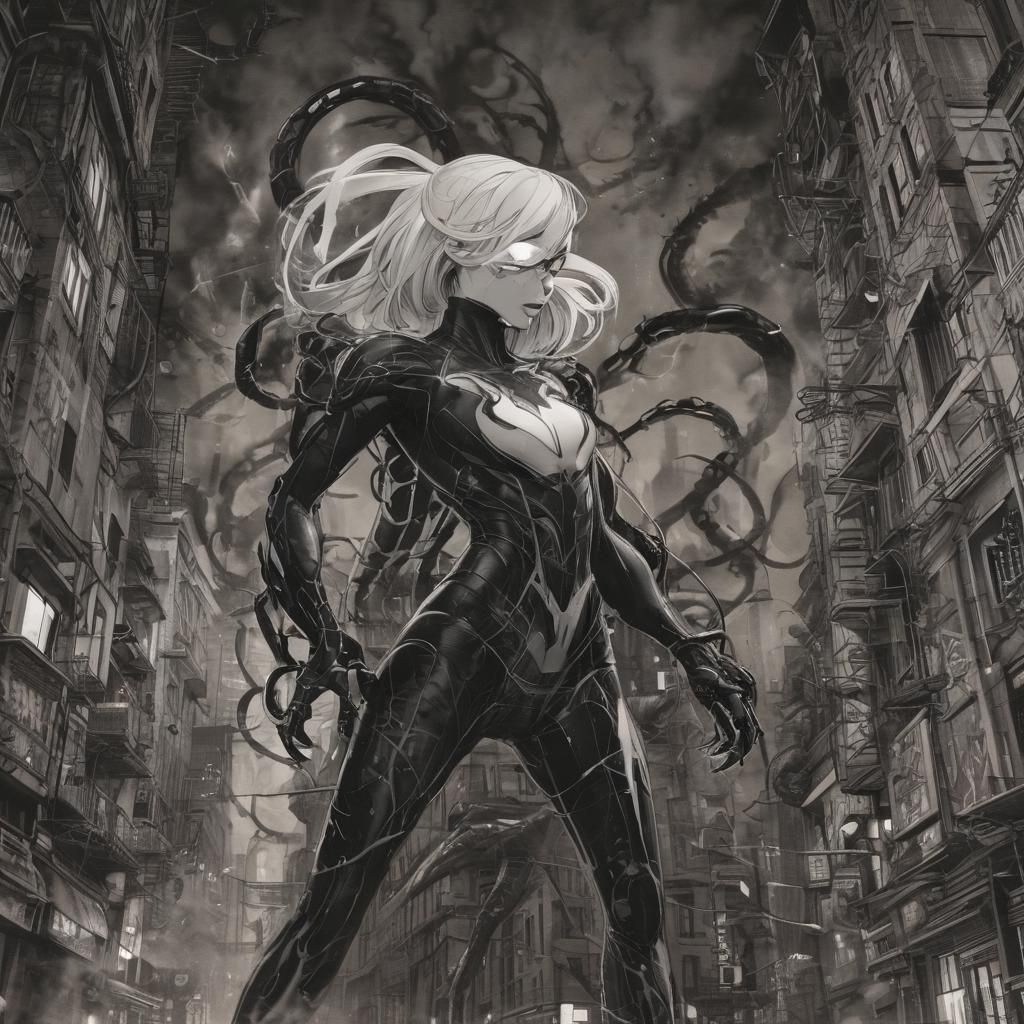 Ethereal Dark Goddess Unleashes Webbed Fury