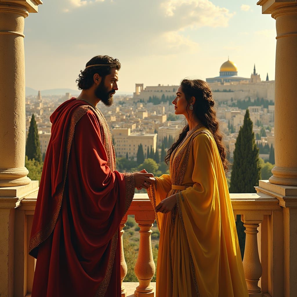 King David and Queen Bathsheba in Jerusalem