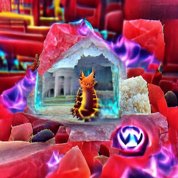 Crystalline Velvet Worm in Fire Temple