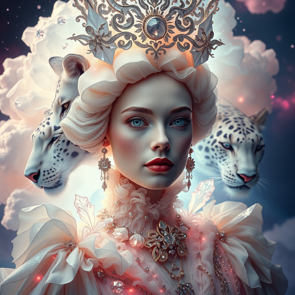 Victorian Goddess in Metaphysical Fashion Dreamscape
