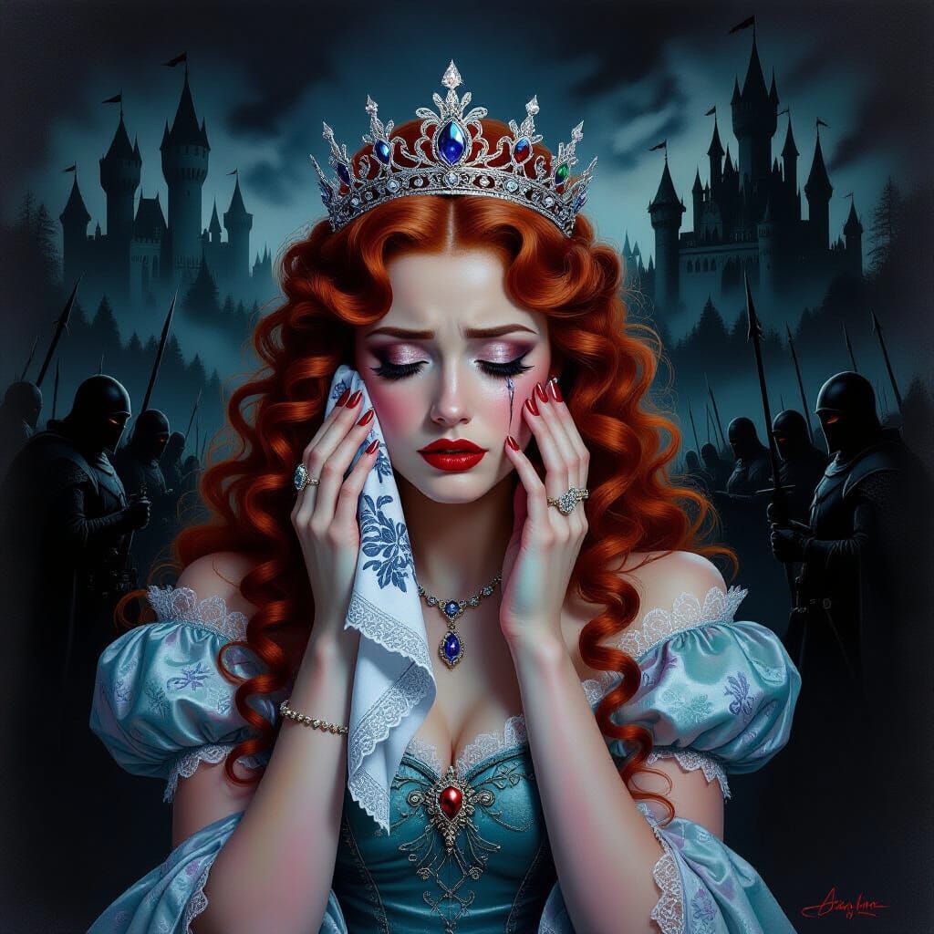 A mesmerizing smudge painting that masterfully combines a double exposure image, merging two contrasting elements into a...