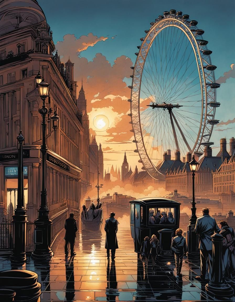 London Eye Cries: Comic Book Art