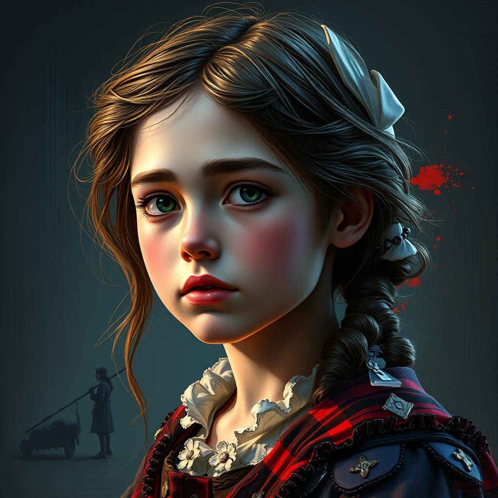 Young Girl Portrait in Dickensian Style