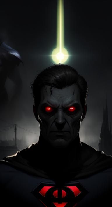 Sinister Superhero Portrait in Dark Fantasy Style