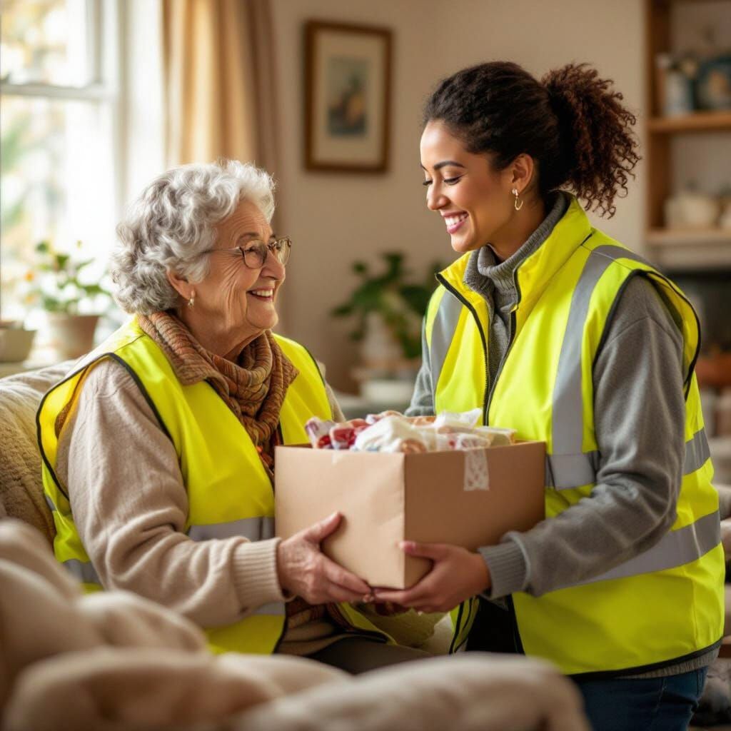 Heartwarming Delivery in Rockwell Style