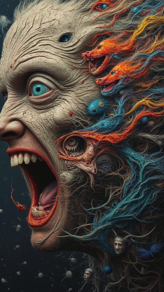 Fractal Faced Man: A Digital Inkblot Horror