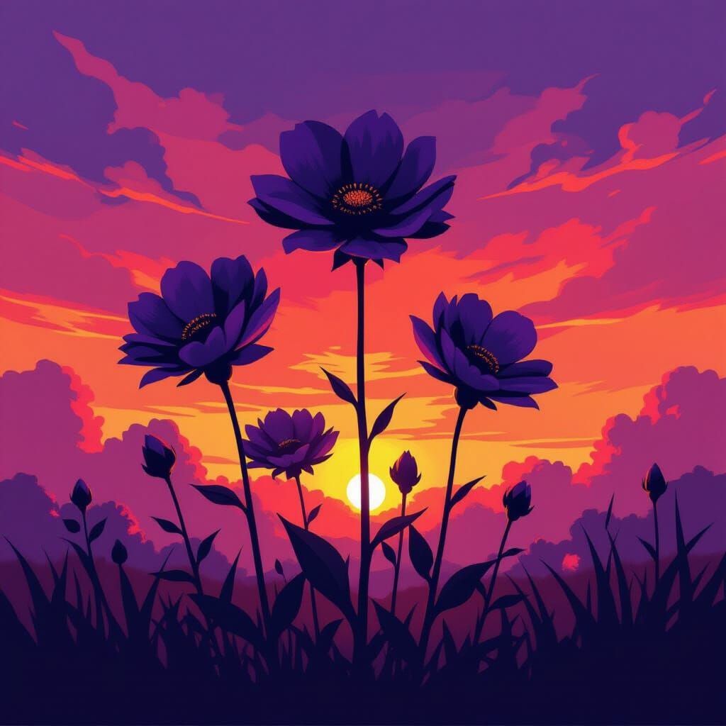 Surreal Flowers in Dreamlike Digital Art