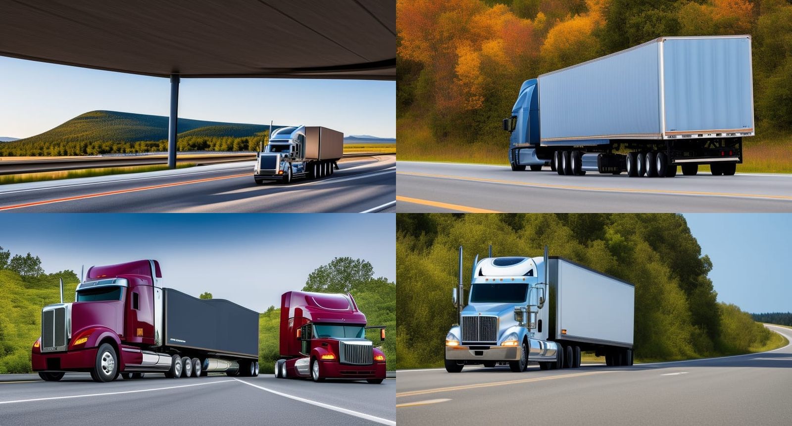 Semi-Truck on Highway in 8K Resolution