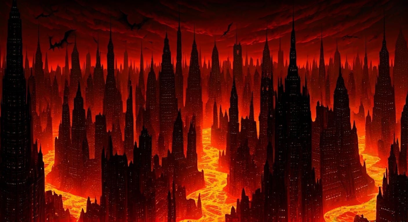 Hellish City in Pandemonium: A Gothic Horrorscape