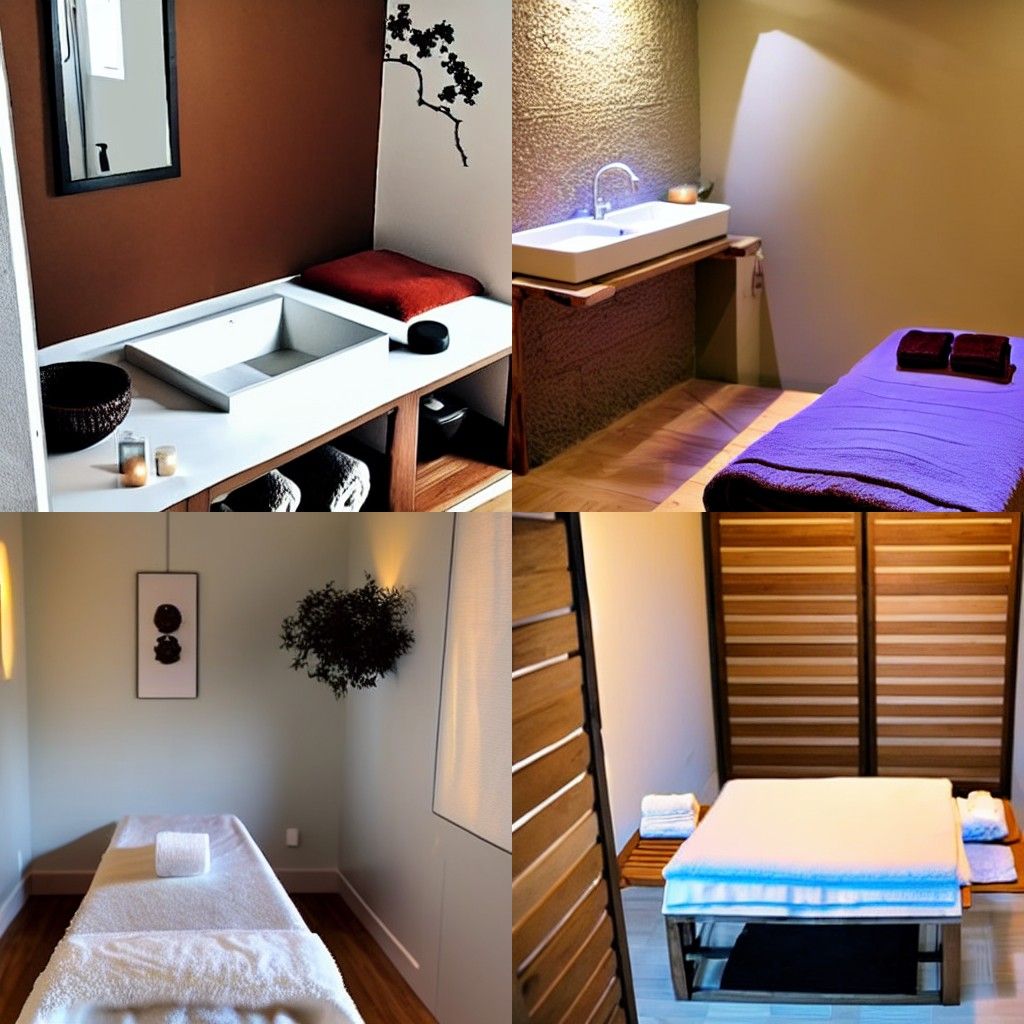 Zen Massage Room with Sink and Minimalist Storage