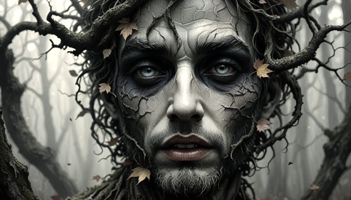 Enchanted Forest Guardian in Leafy Locks