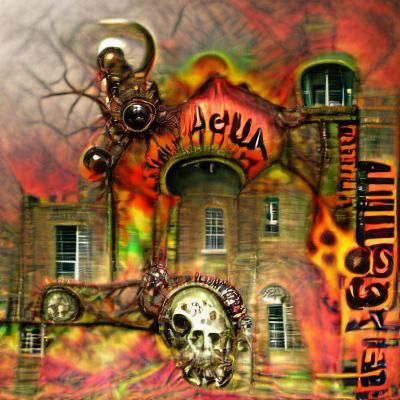 Psychedelic Steampunk Asylum Dreamscape