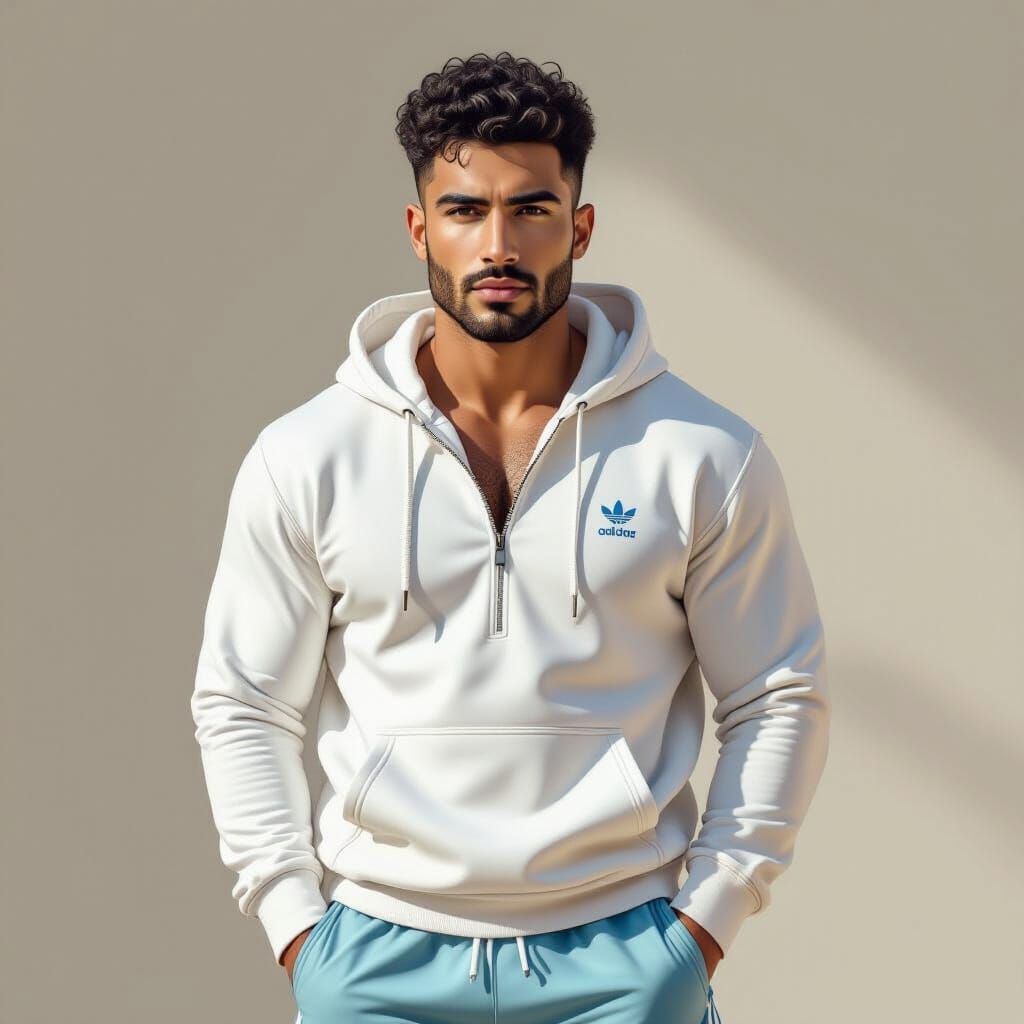 Photorealistic Portrait of a Handsome Middle Eastern Man