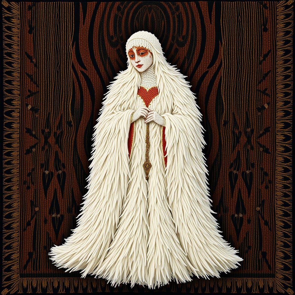 Woven Tapestry Surrealism, Anni Albers::2, love goddess, eth...