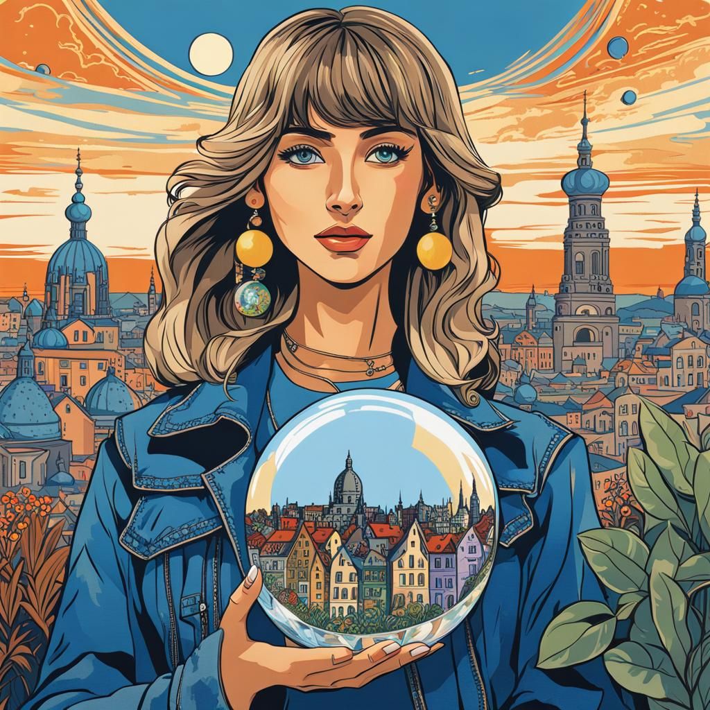 Cartoon Fortune Teller Reveals Dresden in Crystal Ball