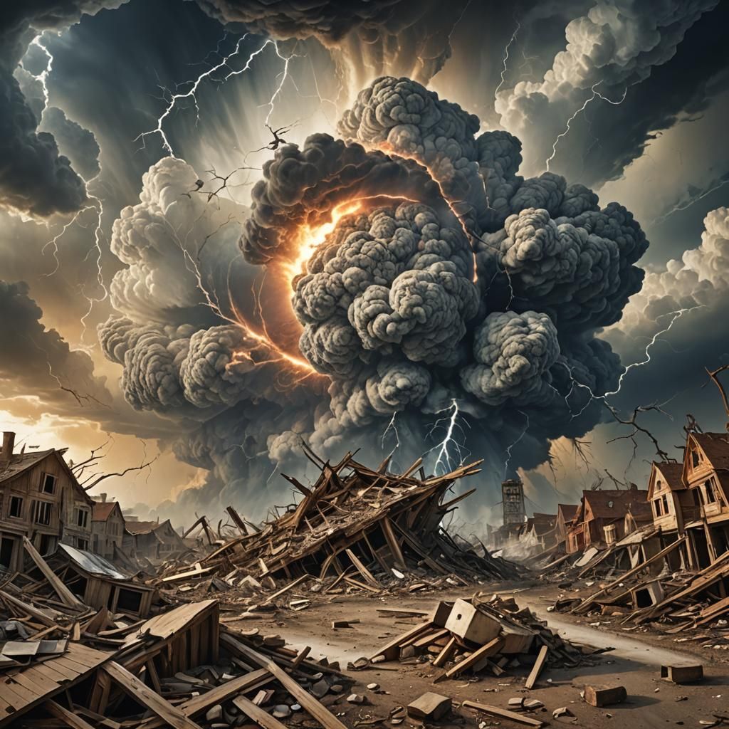 Apocalyptic Tornado: Distorted Reality and Destruction