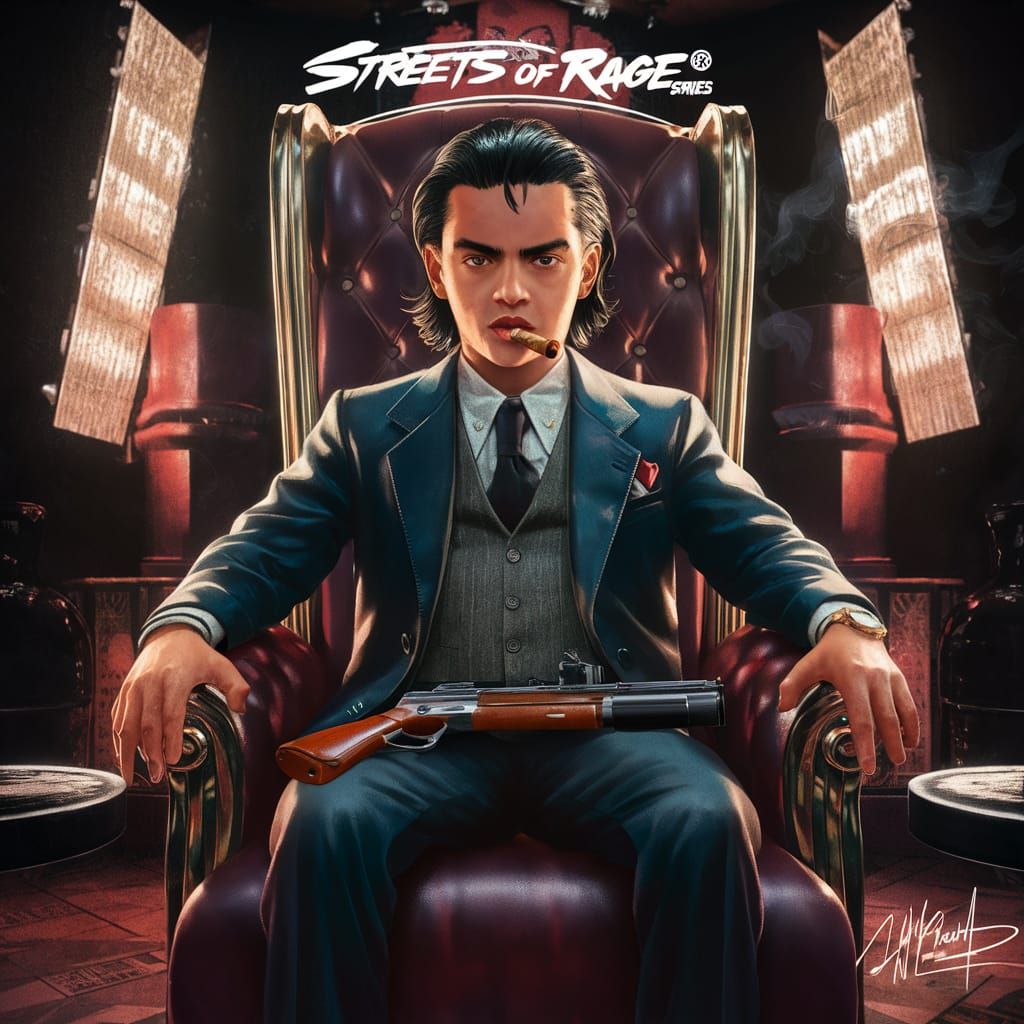 Mafia Boss in Penthouse: Digital Illustration