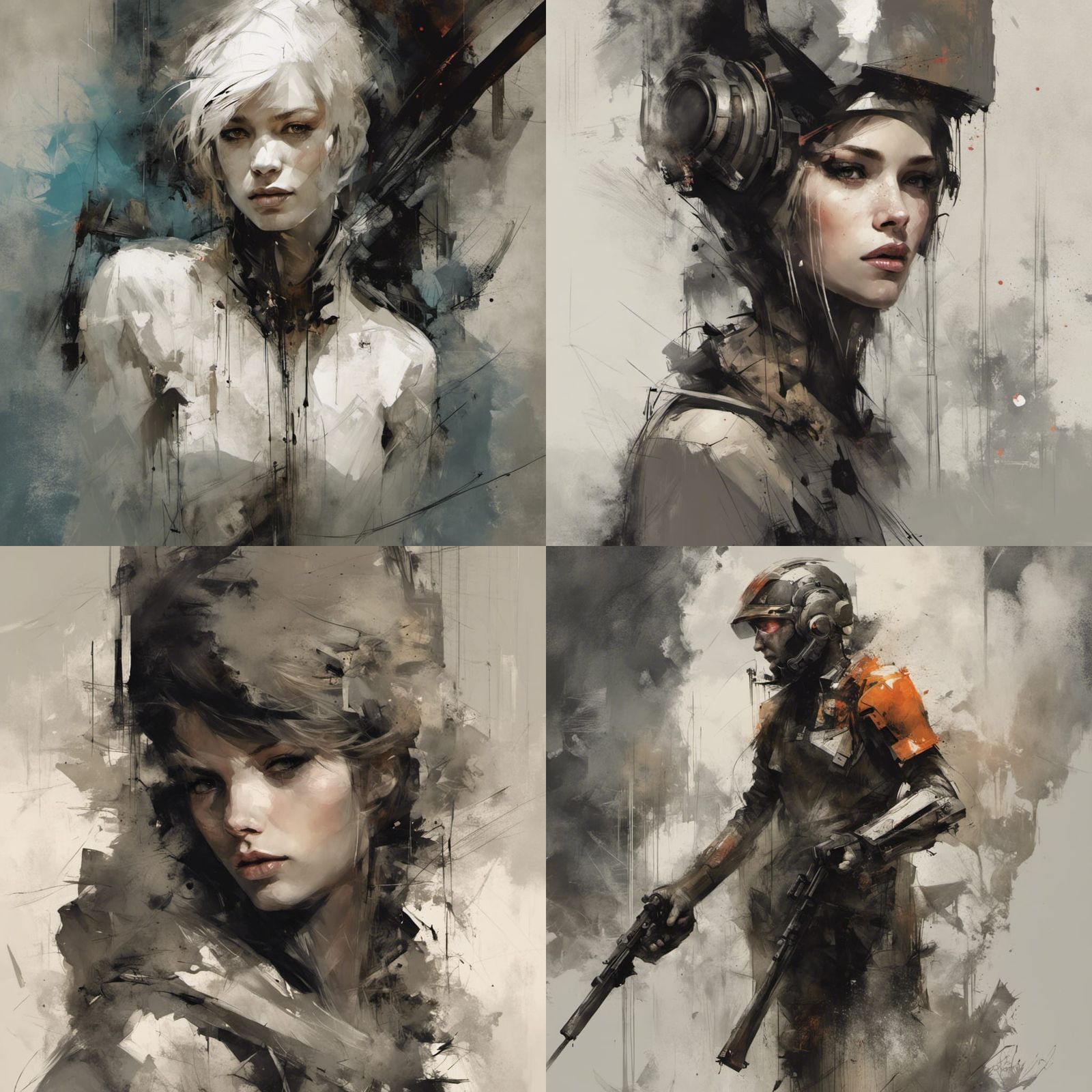 Abstract Digital Art Inspired by Multiple Artists